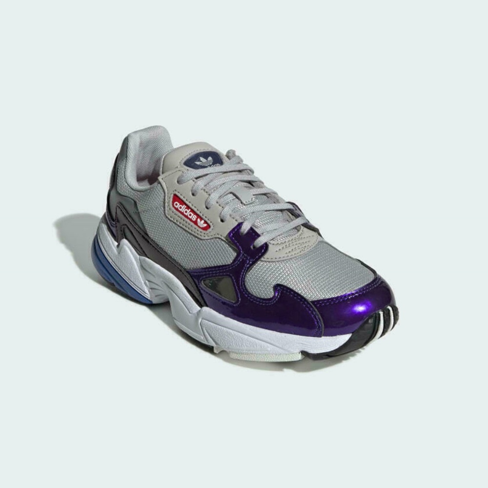 Adidas Originals Women's purple gray Falcon Fashion Walking Shoes DB2689
